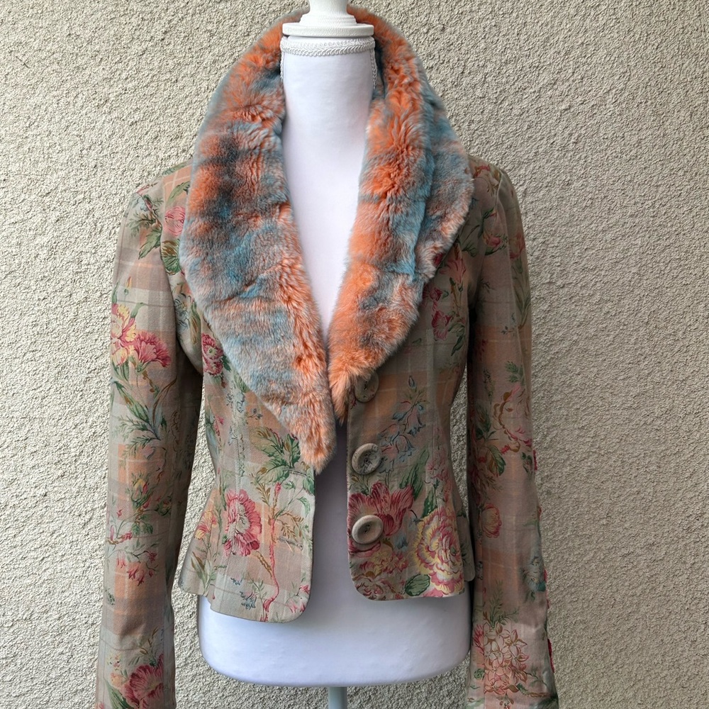 Women's Colorful Floral Vintage Jacket